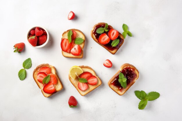 Toast smakelijk jamvoedsel Genereer Ai