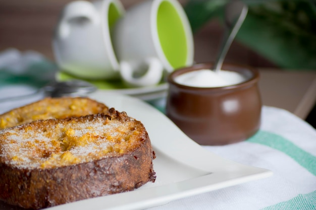 Toast. Typical Easter dessert in Spain