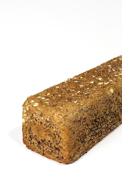 Toast wheat bread sliced isolated on colors background.