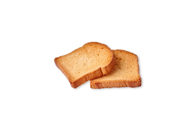 Toast on the white background.