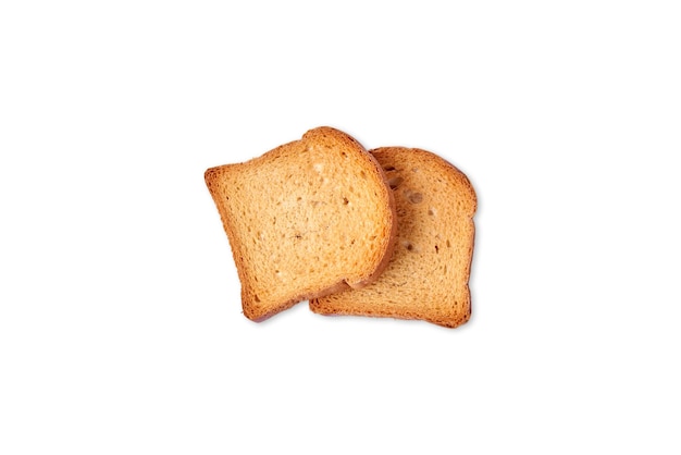 Toast on the white background.