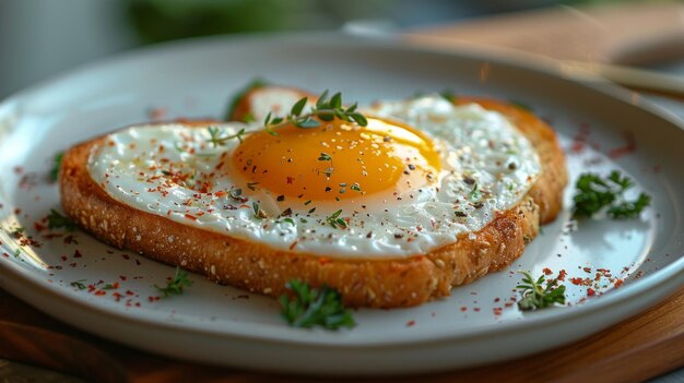 Toast With Egg Topping