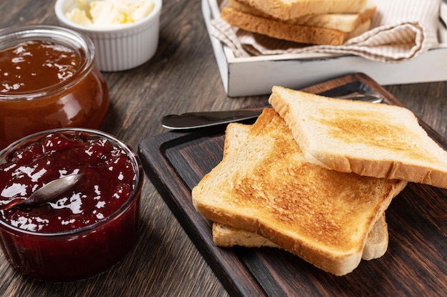 Toast with jam