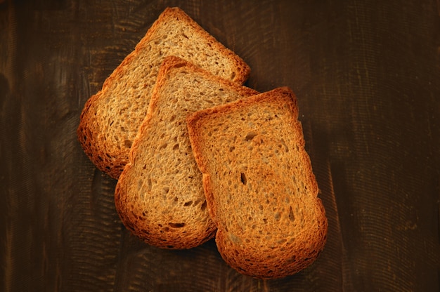 Toasted bread slices