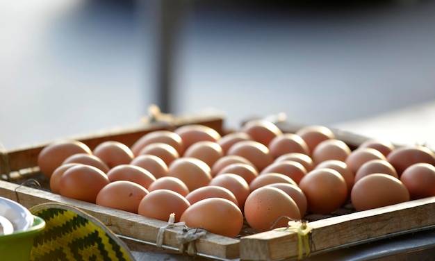 Toasted egg beside street in Thailand