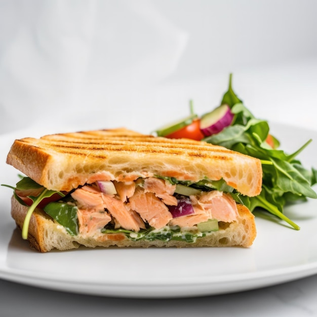 Toasted Salmon Salad Sandwich