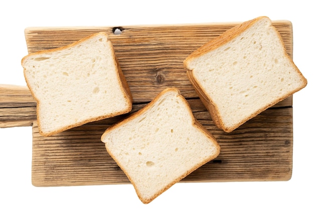 Toasted white bread sliced