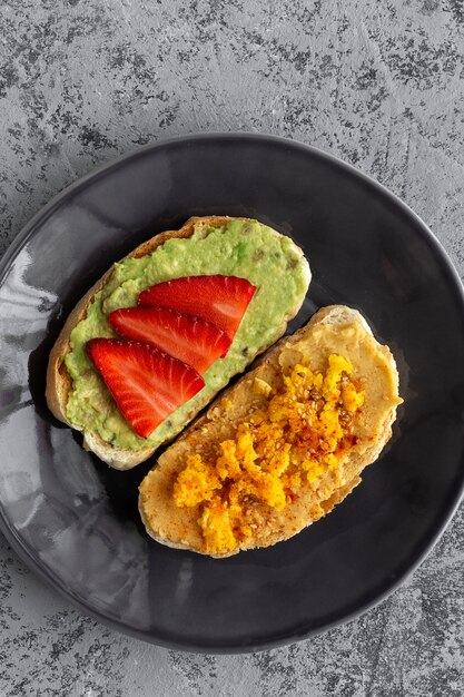 Toasts with toppings