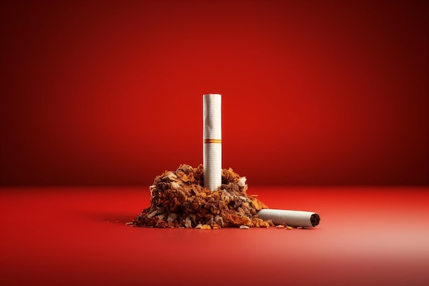 TobaccoFree Vision 世界禁煙デーが背景で強調表示される 生成 AI