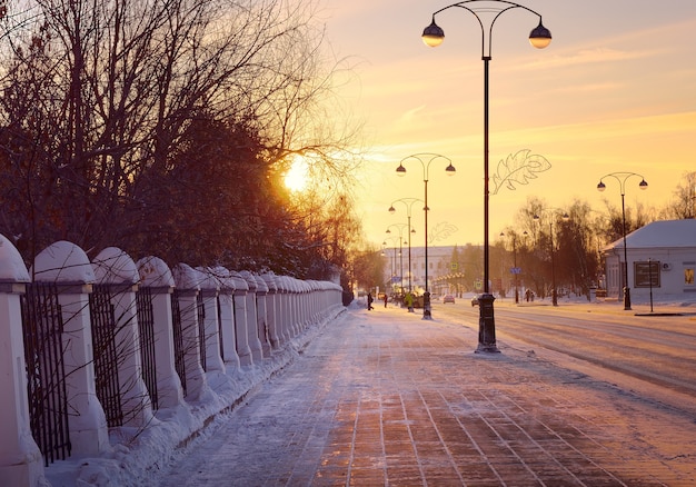 Tobolsk Siberia Russia01062021 Tobolsk in winter Semyon Remezov Street