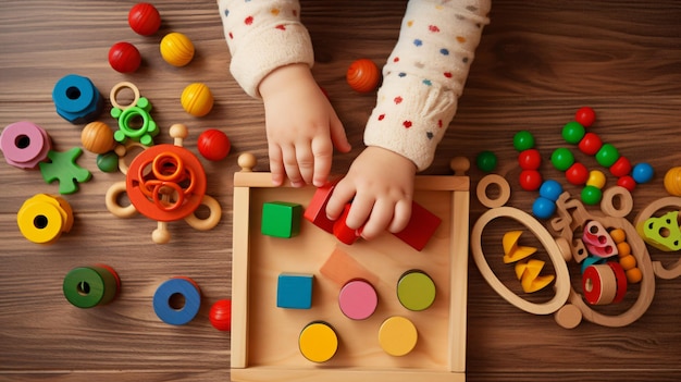 Toddler activity for motor and sensory development