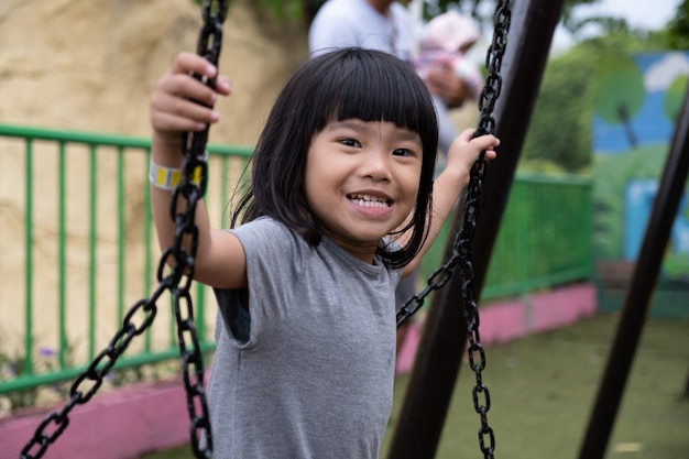 Toddler enjoy having fun ride