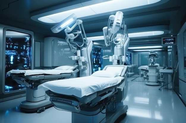 Toekomstige medische kamer Robotchirurgie genereren met Ai