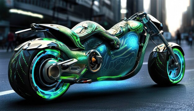 Toekomstige Neo Cyber-motorfiets