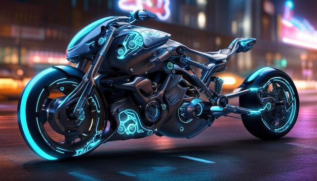 Toekomstige Neo Cyber-motorfiets