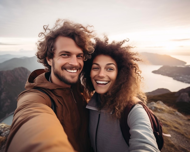 Toerist die een selfie maakt met zijn smartphone