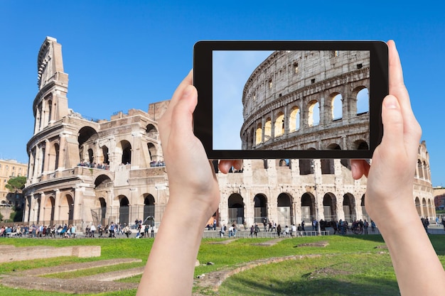 Toeristische foto's Colosseum in de stad Rome