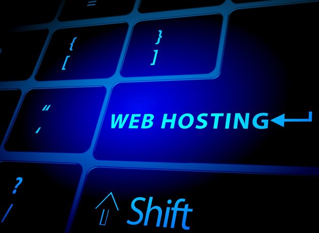 Foto toetsenbordknop webhosting