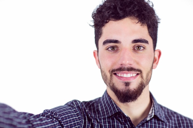 Toevallige mens die een selfie neemt