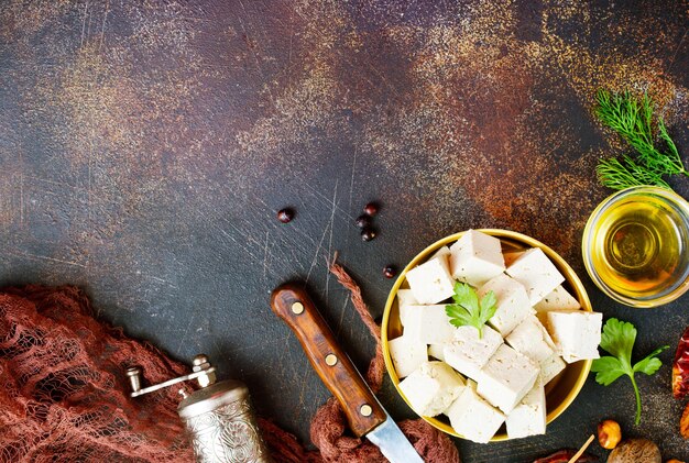 Foto formaggio di tofu