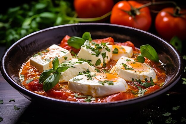 Tofu lasagne met lagen noedels en saus