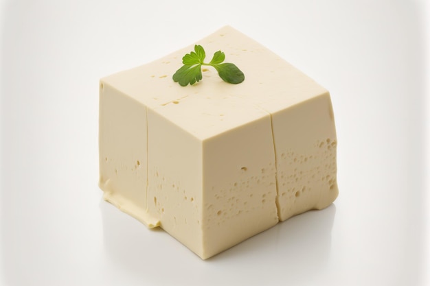 Tofu on a white background isolated