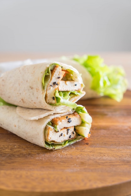 tofu wrap salad roll