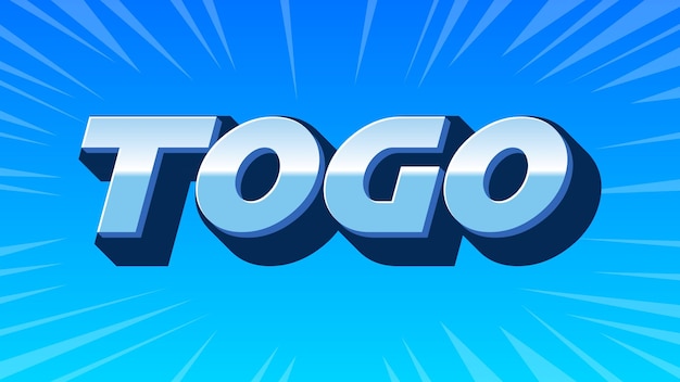 Togo 3D Blue Text