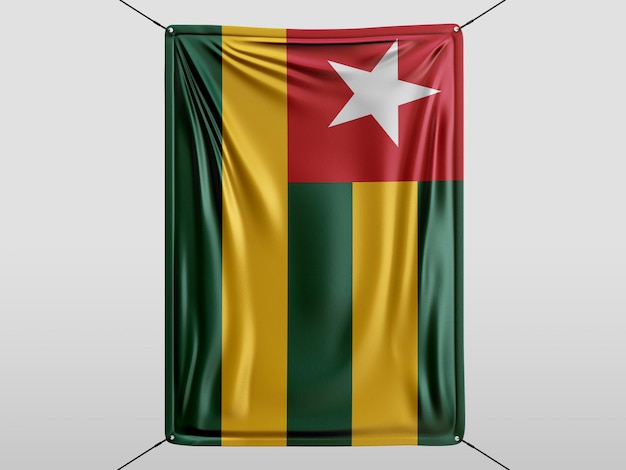 togo of 3D render flag Isolated and white background