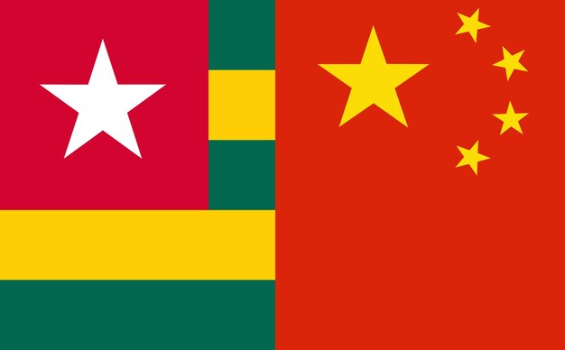 Togo and China flag countries