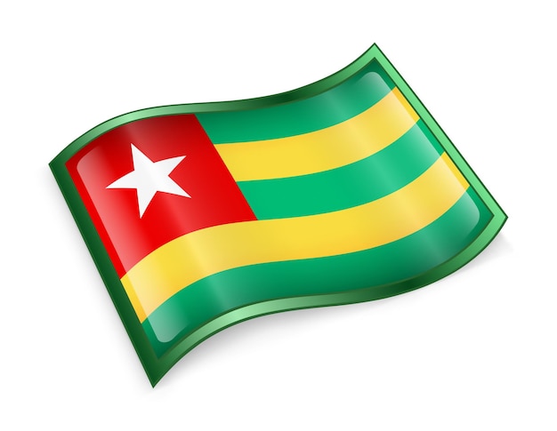 Togo Flag icon isolated on white background