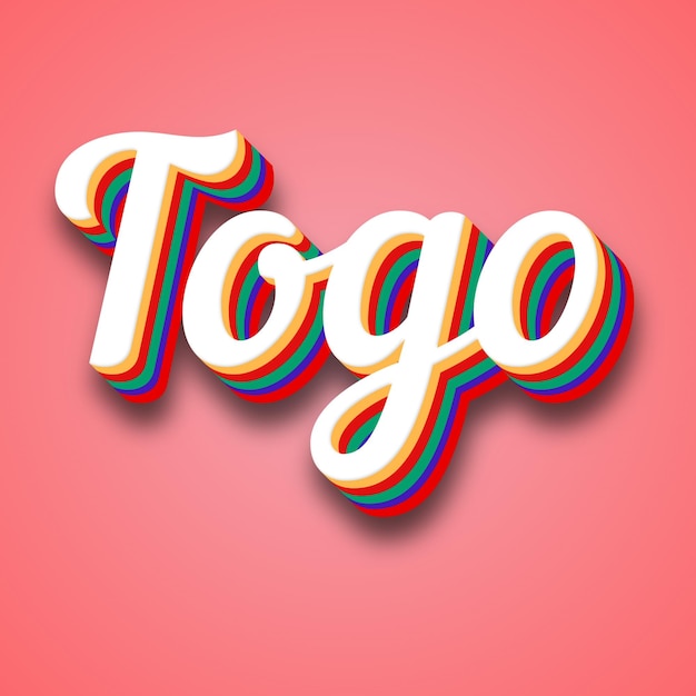 Photo togo text effect photo image cool