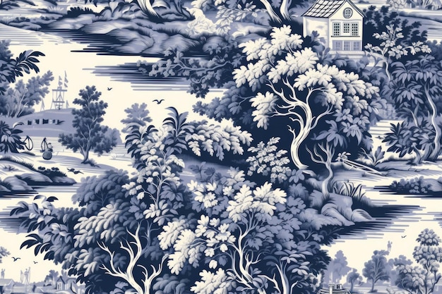 Toile seamless pattern