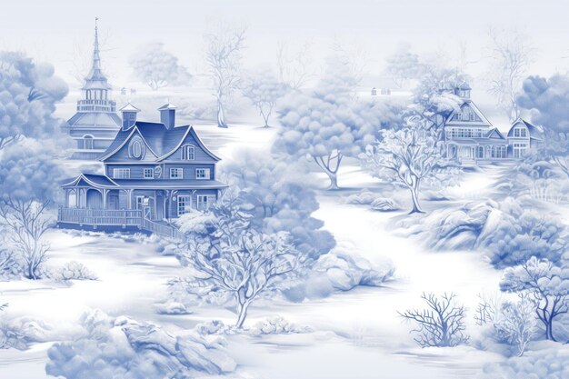 Photo toile wallpaper snow architecture landscape building
