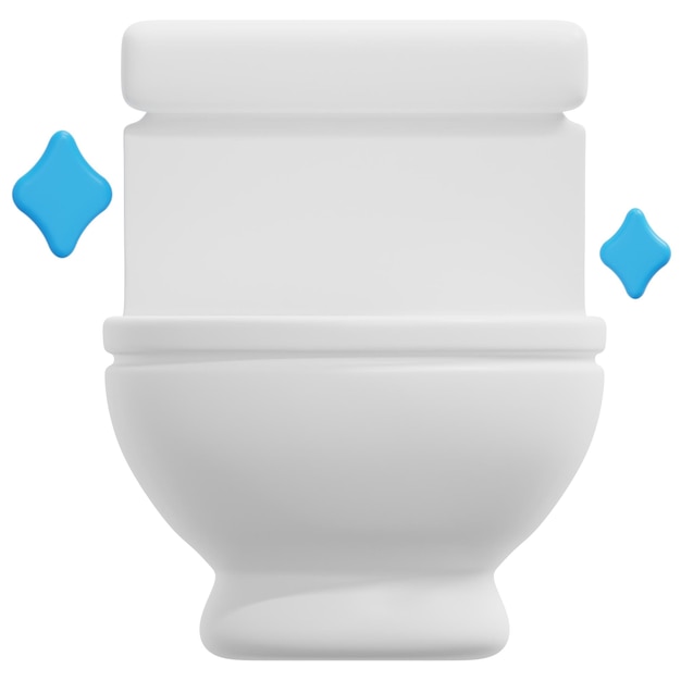 toilet 3d render pictogram illustratie