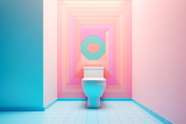 Photo toilet bowl in modern bathroom interior