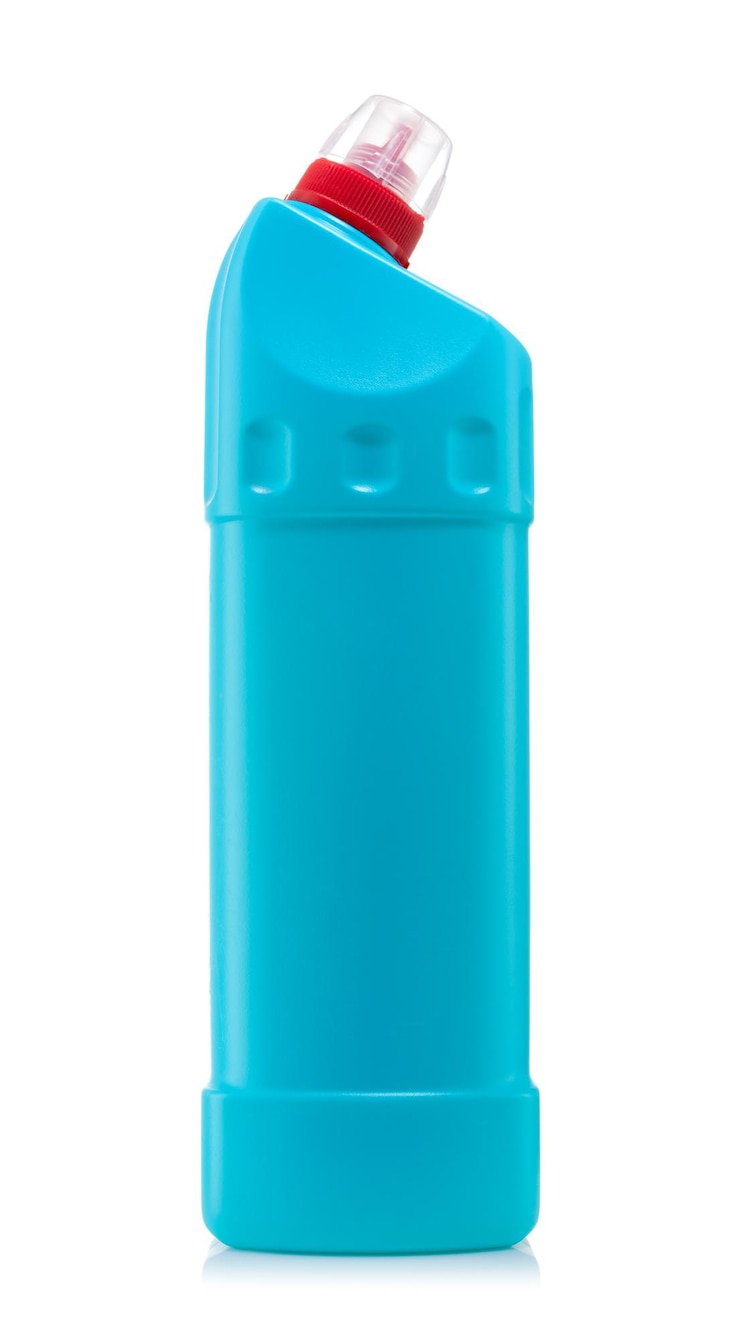 Photo toilet cleaner bottle isolated on white background