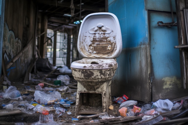 写真 路上破壊行為で破壊されたトイレの詳細が発見される