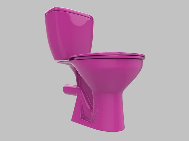 Toilet kast badkamer wc water roze 3d illustratie