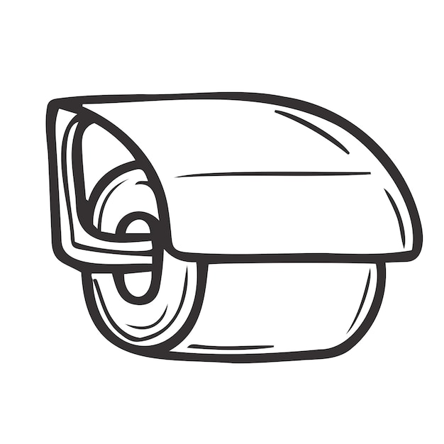 화장실 종이 doodle 스케치  ⁇  배경에 고립