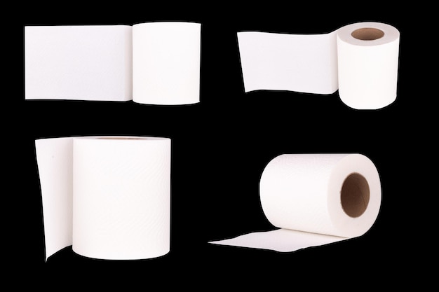 toilet paper isolated on white background