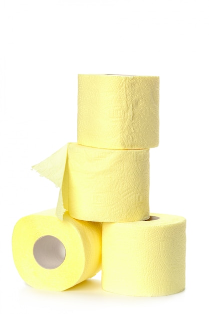 Toilet paper isolated on white 