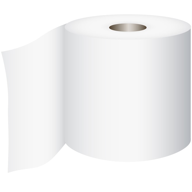 Toilet Roll, toilet paper isolated on white background, vector