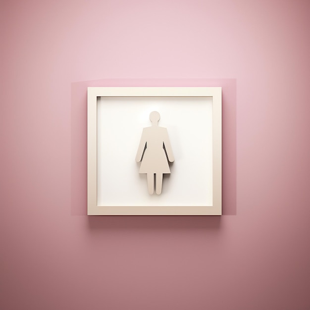 toilet room sign with a human icon