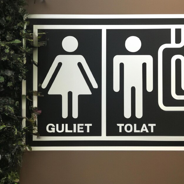 Toilet sign direction