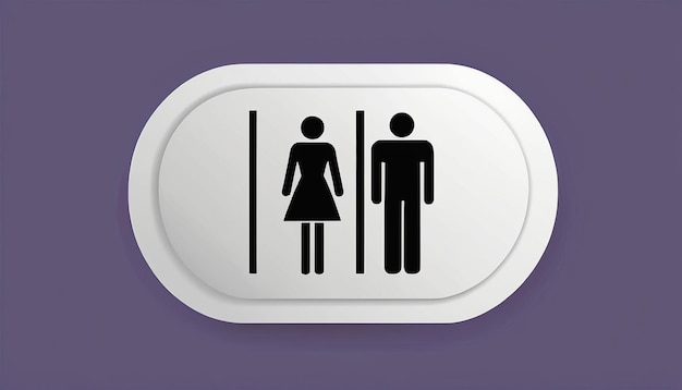 Photo toilet sign with man and woman a modern graphic design