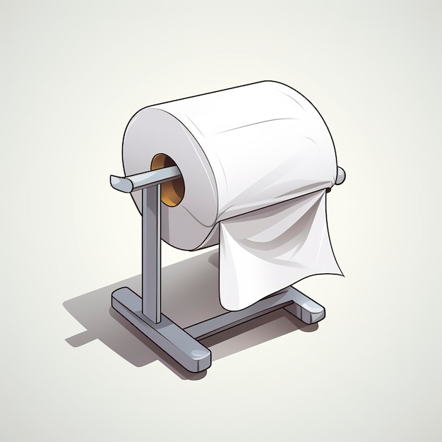 Toiletpapier rol vector illustratie in kawaii anime stijl cartoon