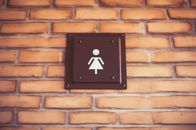 Foto toiletsymbool op effen muur