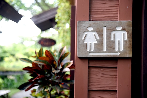 Toiletten pictogram. Meld aan toilet.