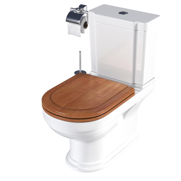 Toilettenpan geïsoleerd op een witte achtergrond bidet 3D-illustratie en CG-rendering
